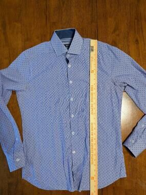 Mens Stone Rose Long Sleeve Button Up Shirt, Size M